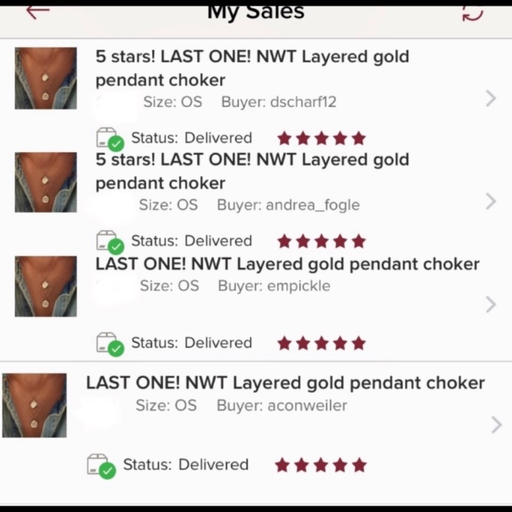 LAST! Best seller! FP gold pendant layered choker - Picture 3 of 3